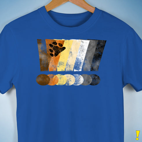 Bear Pride Grunge Exclamation Points Premium Unisex T-Shirt - Royal Blue